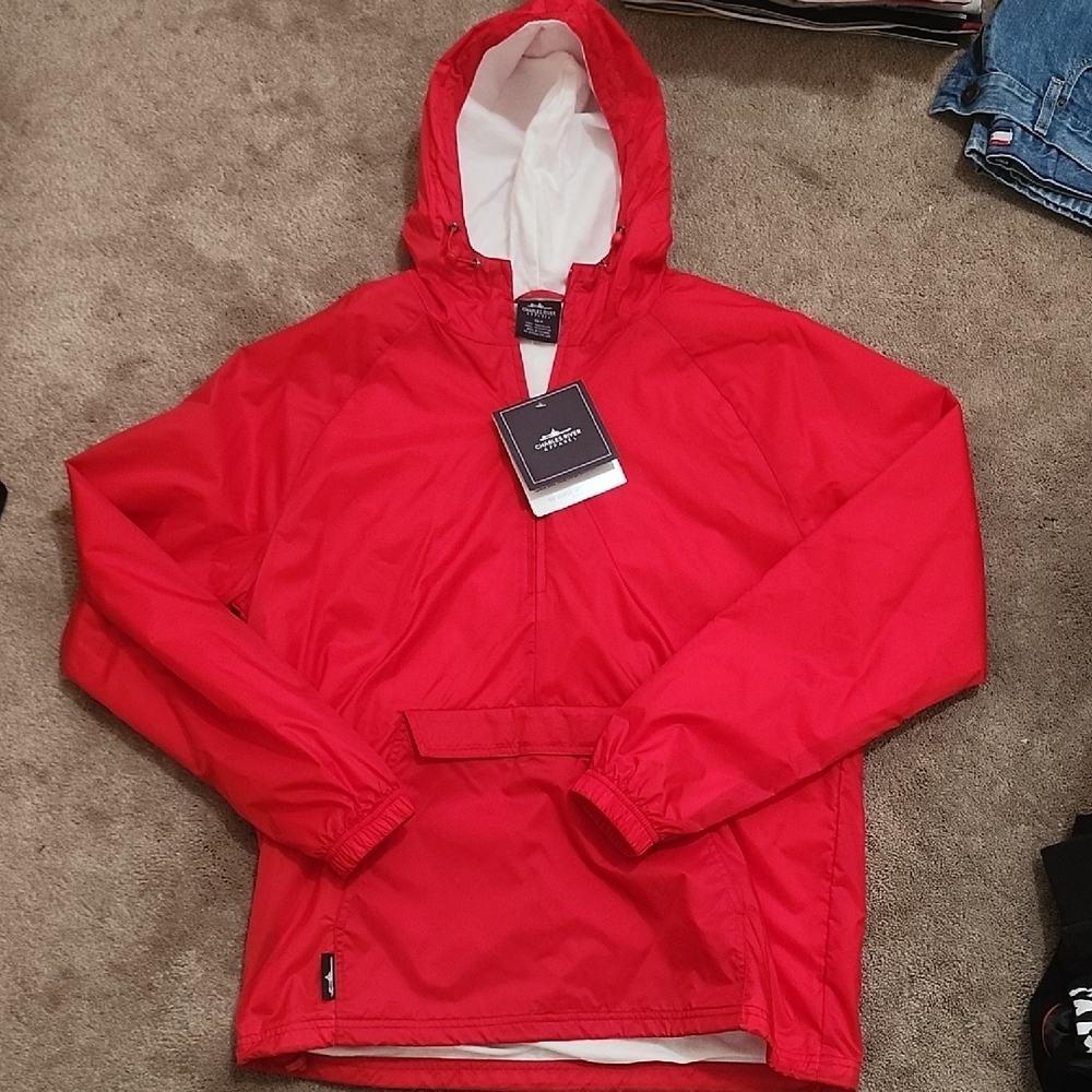 Charles River Red Windbreaker Jacket